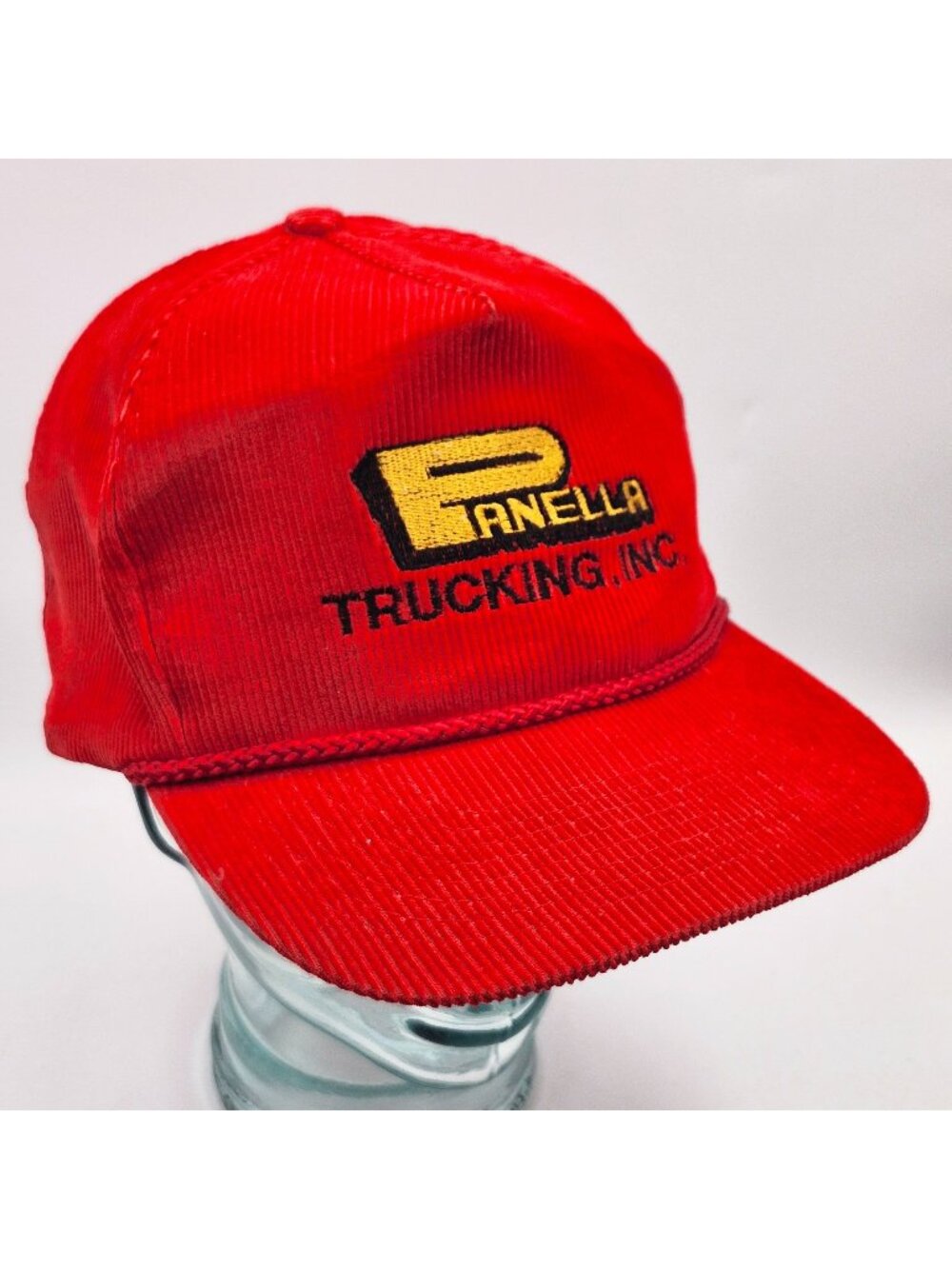 Panella Trucking Inc Red Corduroy Zipper Back Hat By Otto Cap